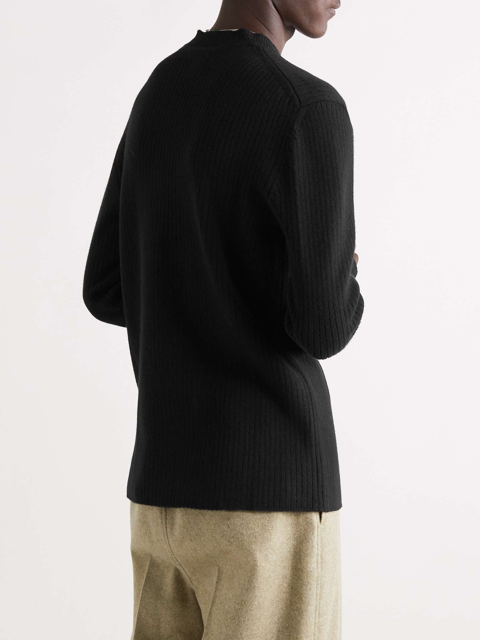 Ribbed Wool and Cashmere-Blend Sweater - 4