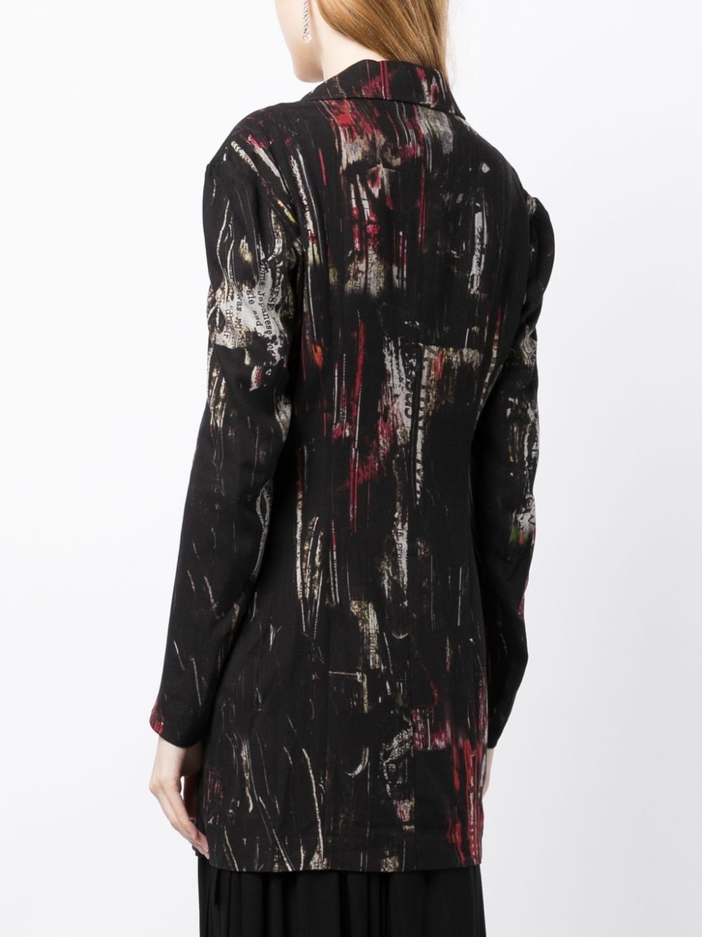 graphic-print zipped blazer - 4