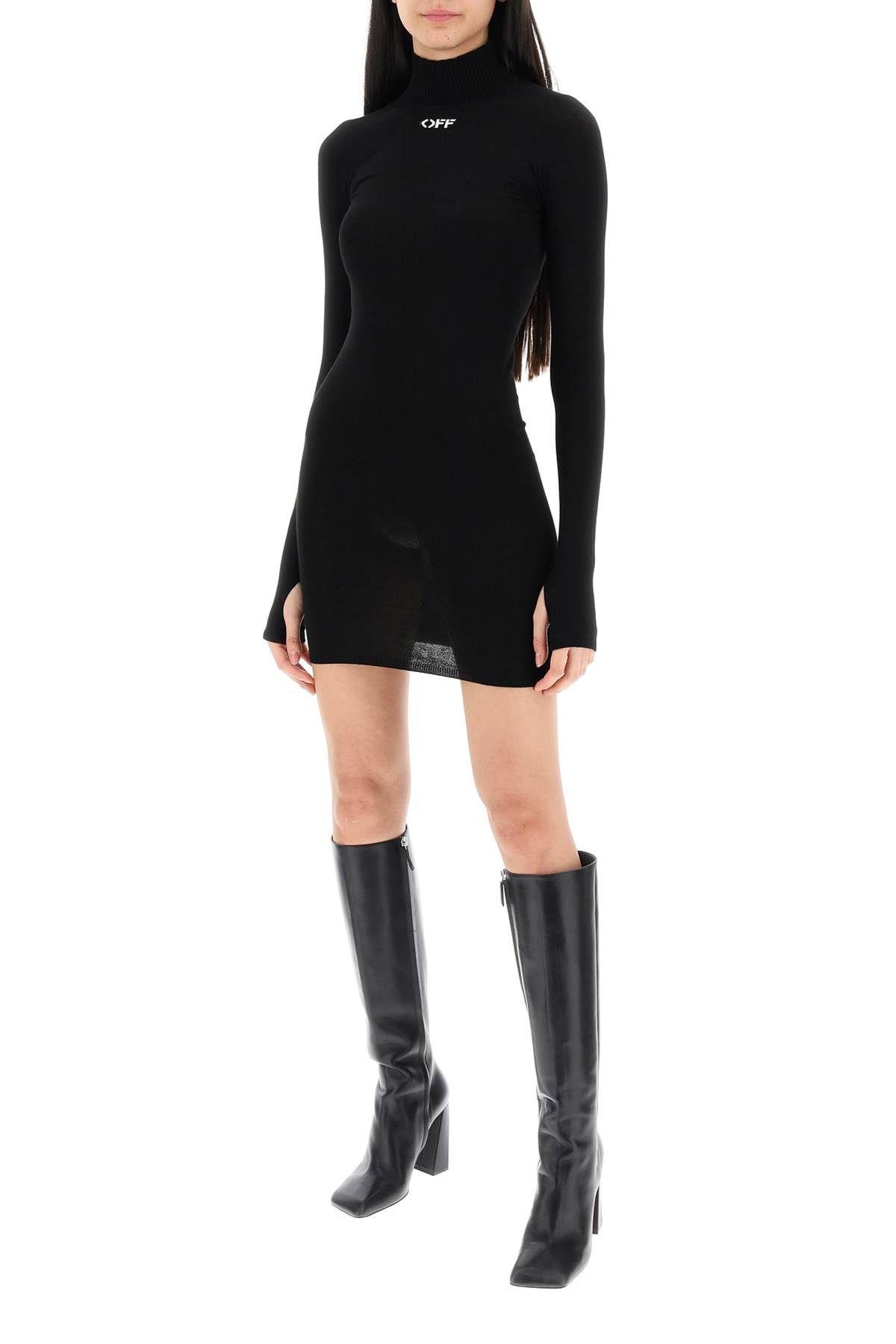 Knitted mini dress with OFF logo Off-white - 2