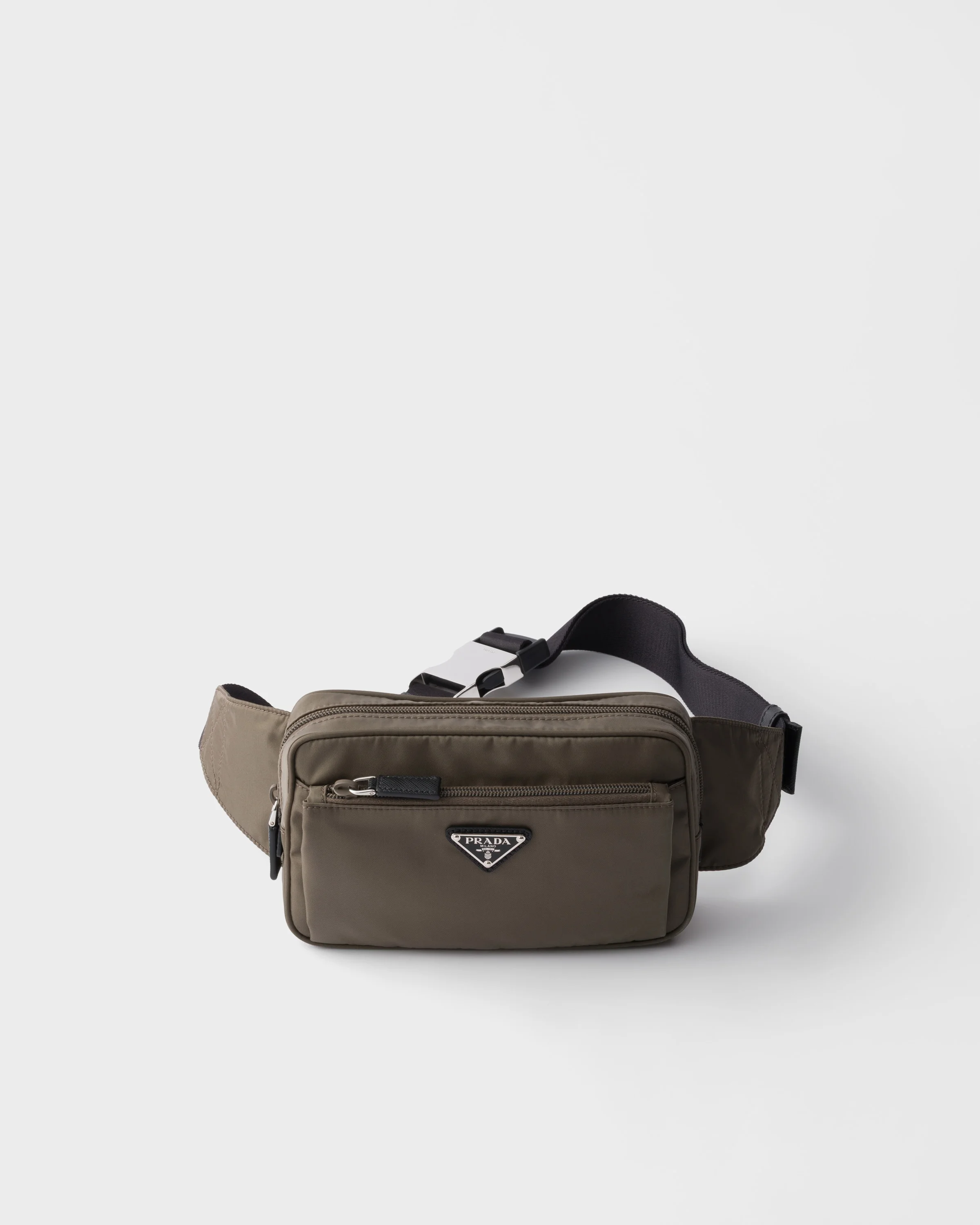 Re-Nylon and Saffiano leather belt bag - 1