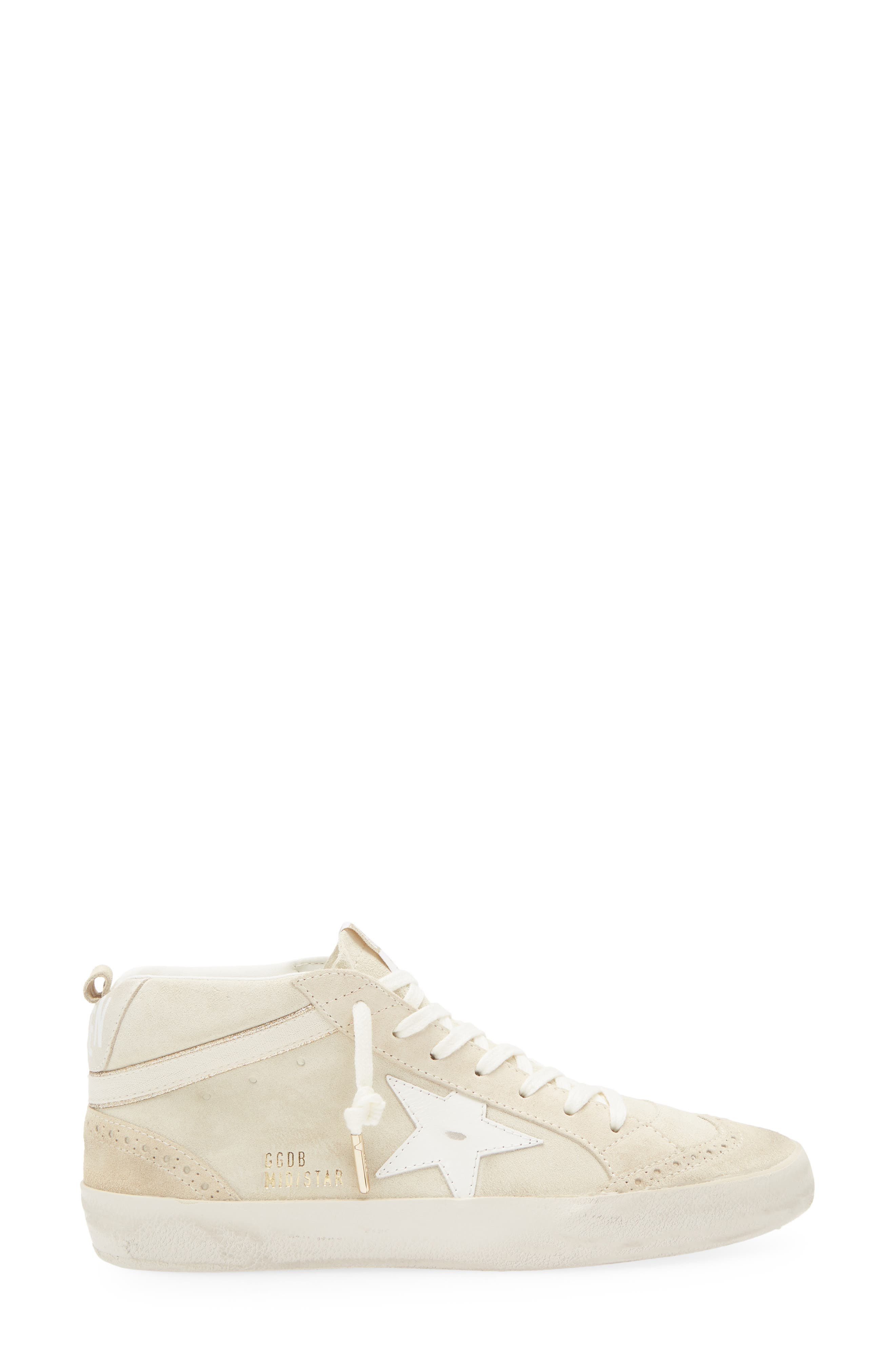 Golden Goose Mid Star Sneaker in Seedpearl/Eggnog/White at Nordstrom - 3