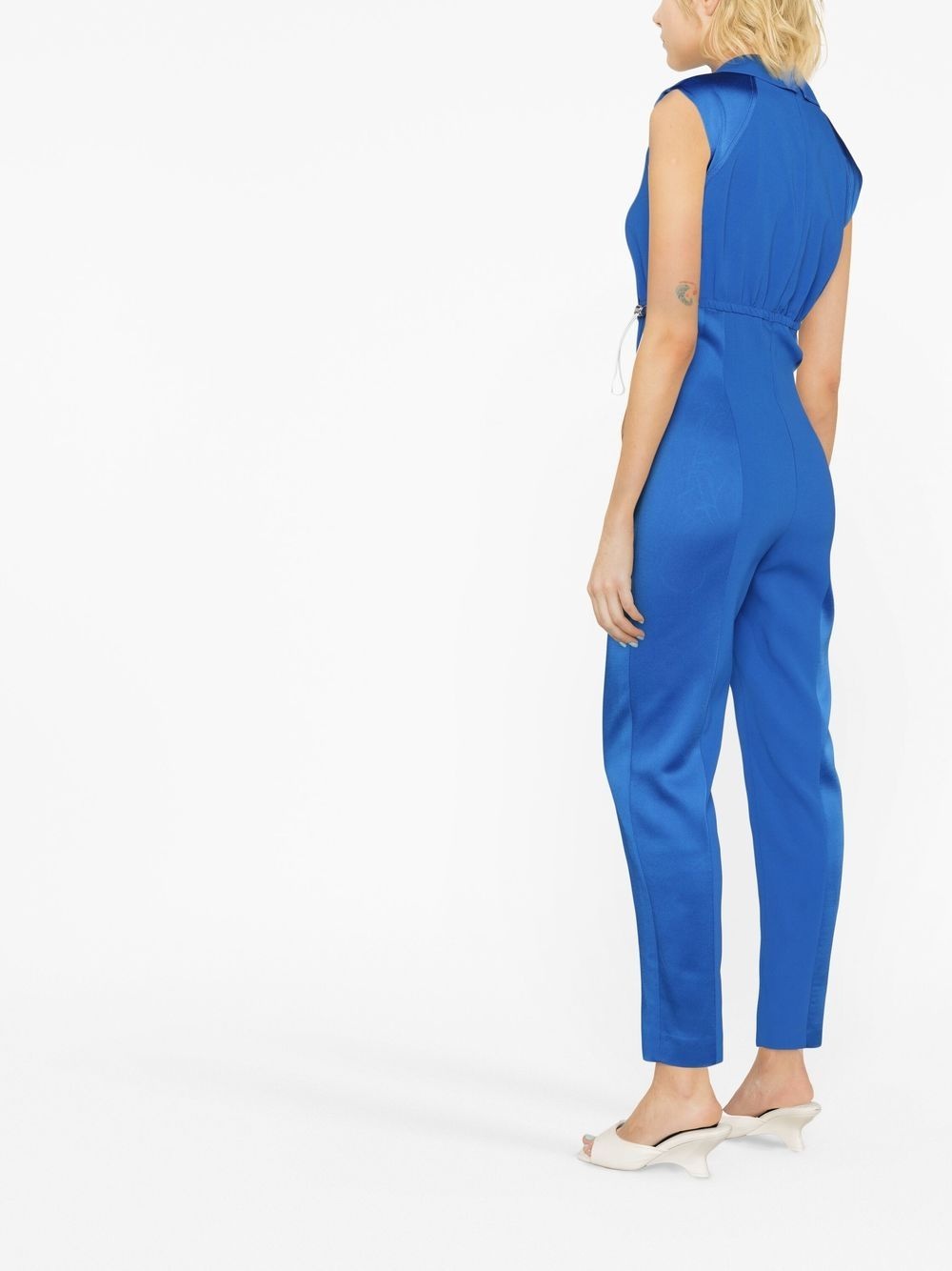 sleeveless drawstring jumpsuit - 3
