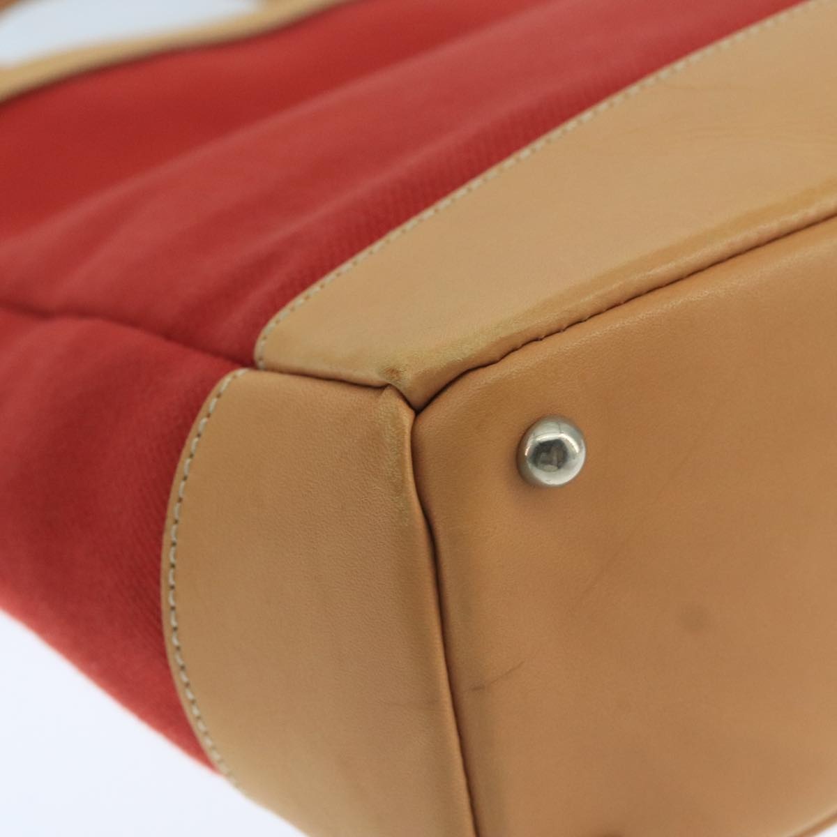 Burberry Blue Label Tote Bag Canvas Red - 13