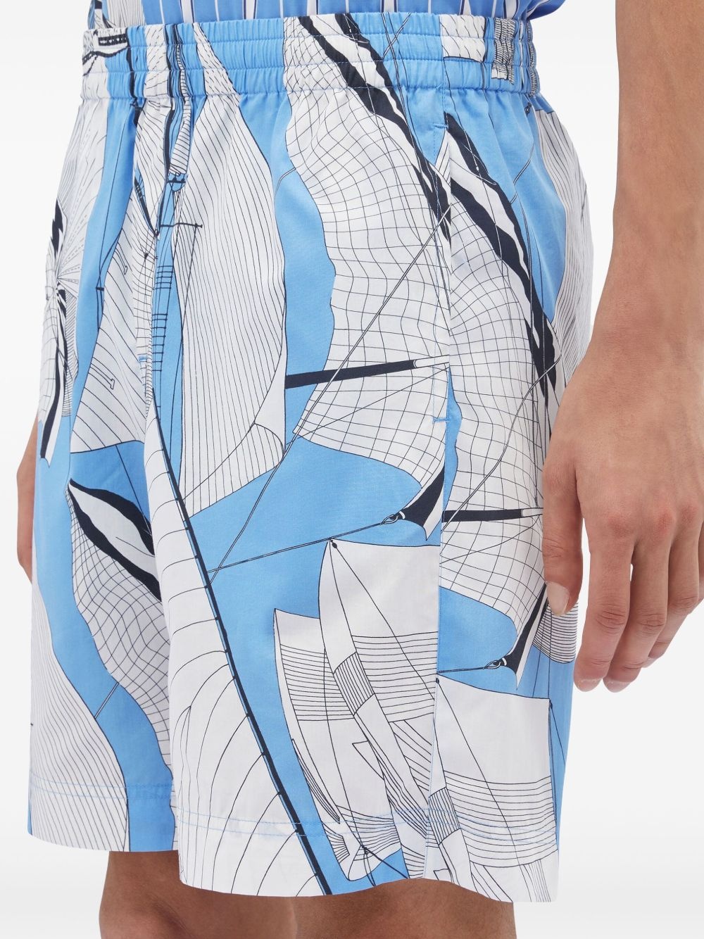 abstract-print shorts - 5