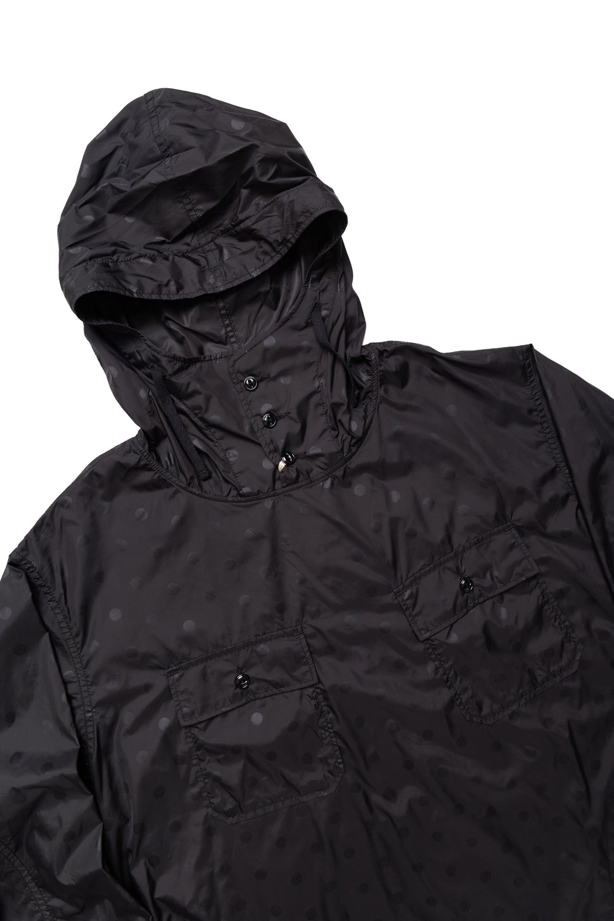 Cagoule Shirt Nylon Polka Dot Printed Taffeta - Black - 6