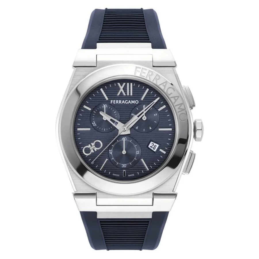 Ferragamo Vega Chrono Quartz Blue Dial Men's Watch SFMR00724 - 1