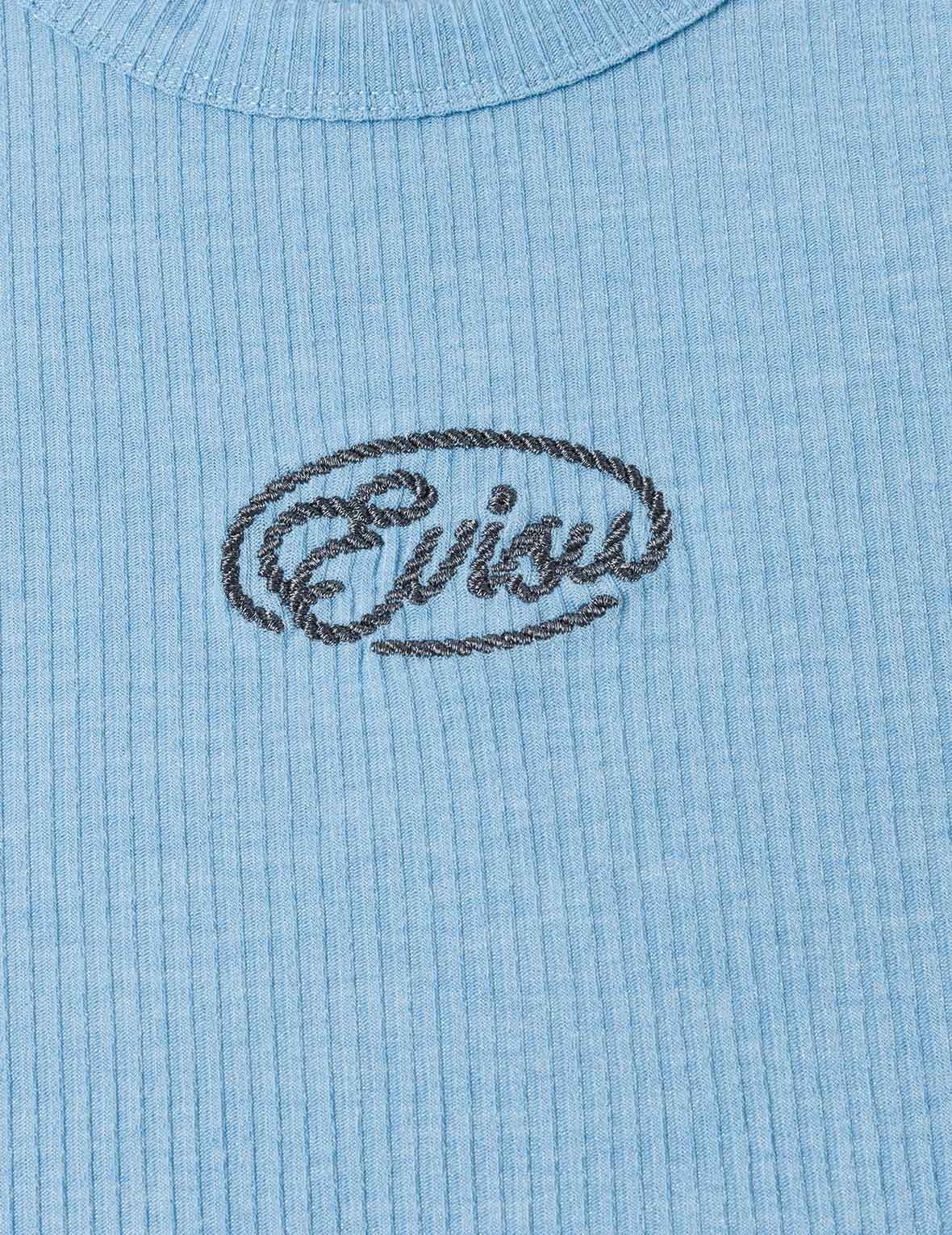 Rope Twist Logo Embroidery Fashion Fit T-shirt - 5