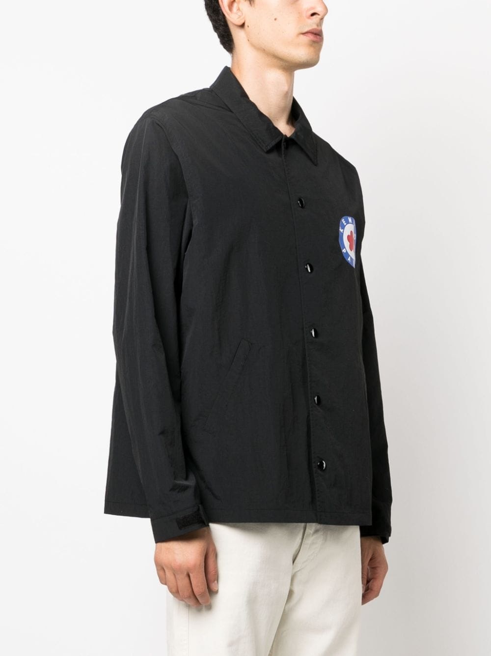 Target logo-stamp shirt jacket - 3