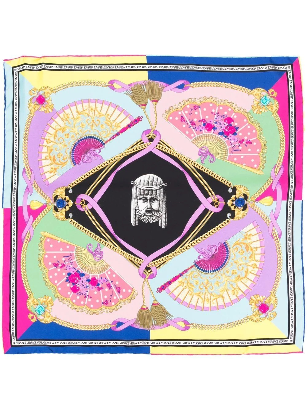 Ventagli print foulard scarf - 3