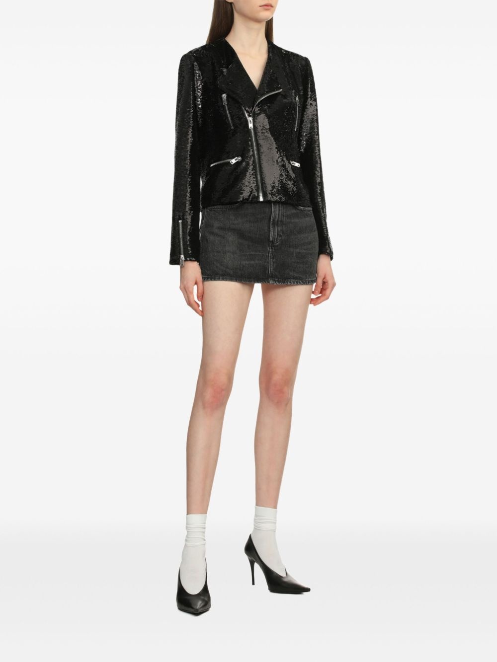 denim mini skirt - 2