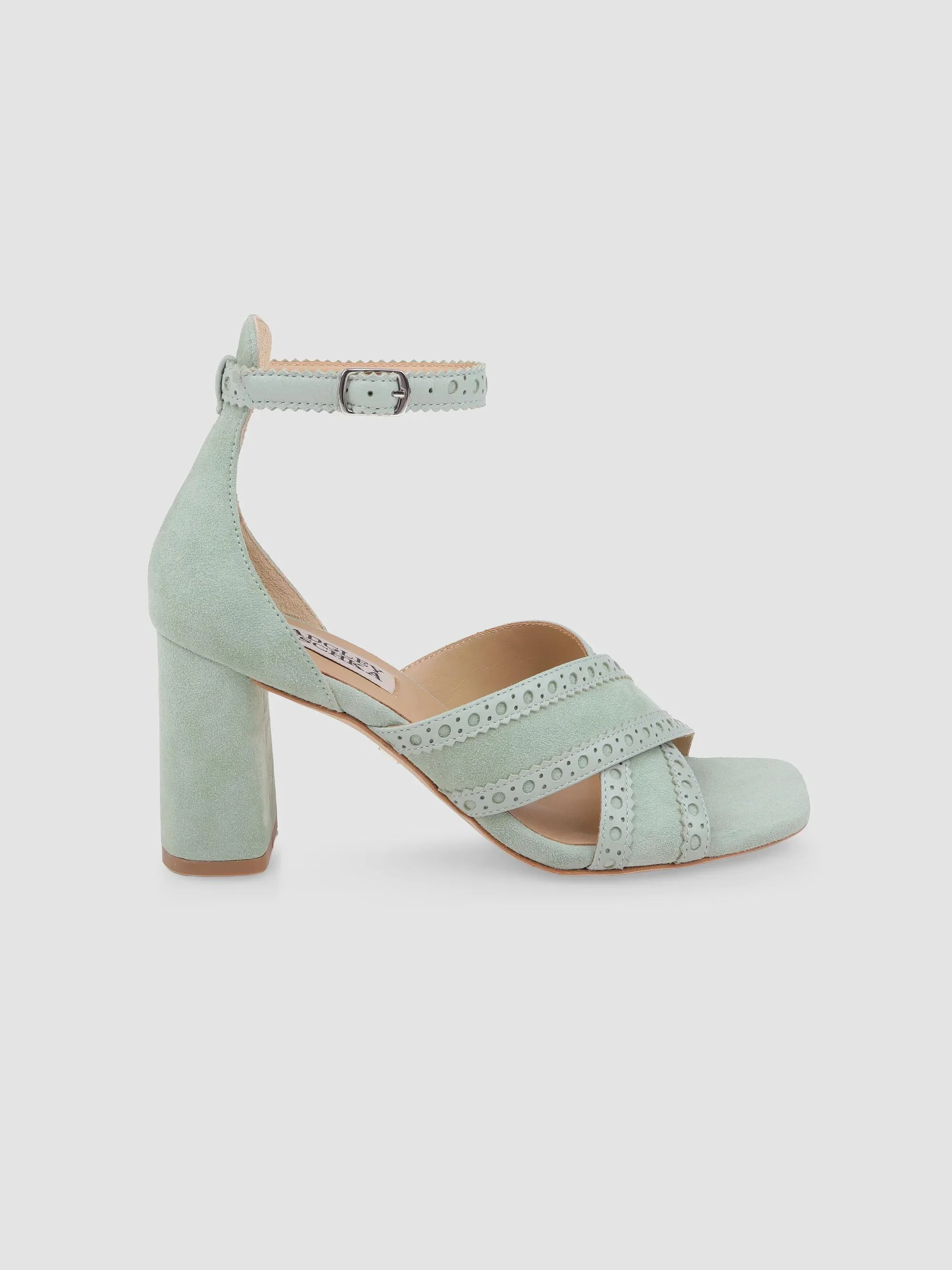 Women's Yanni 75MM Suede Sandals - Green - 1