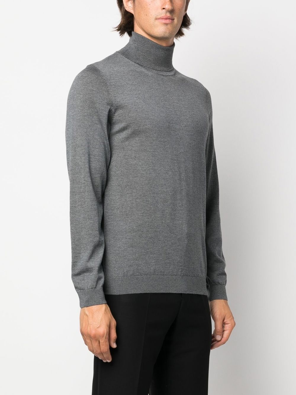 roll neck wool sweatshirt - 3