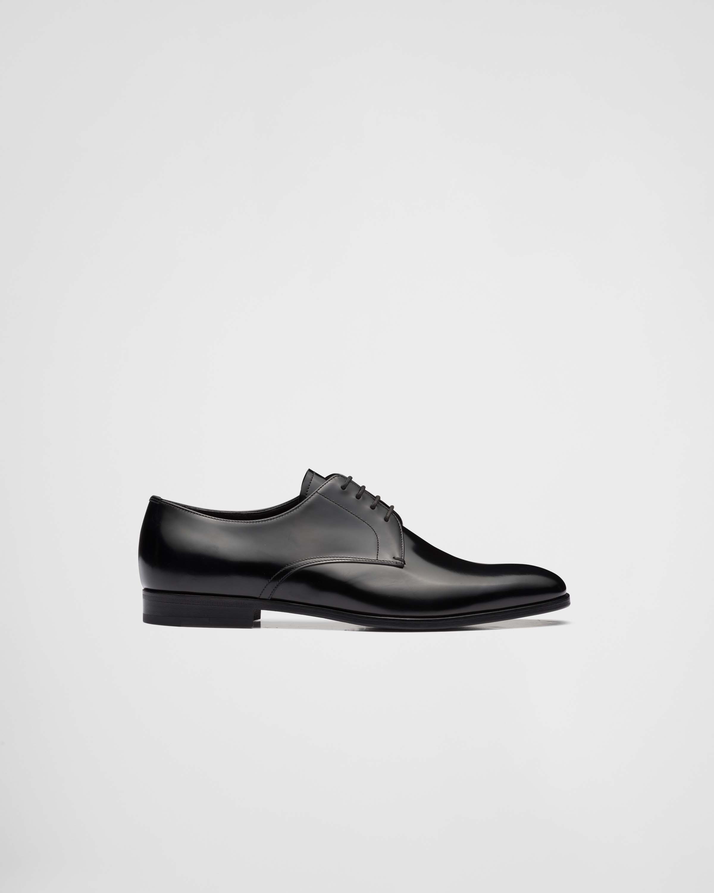 Brushed leather derby shoes - 2