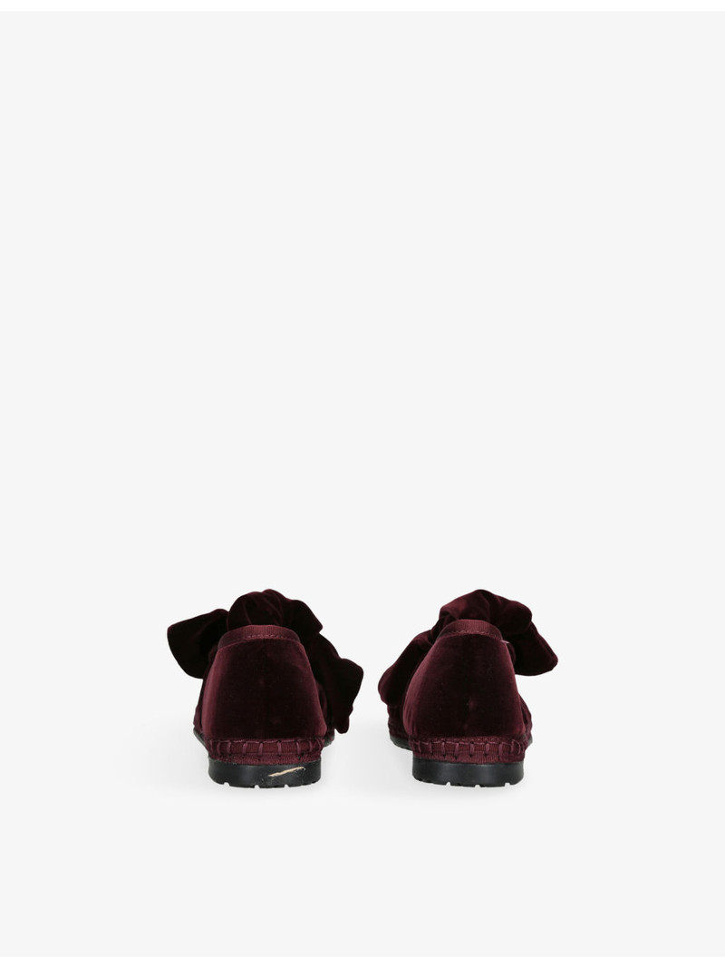 FLABELUS Lyra Wine Velvet Slippers outlook