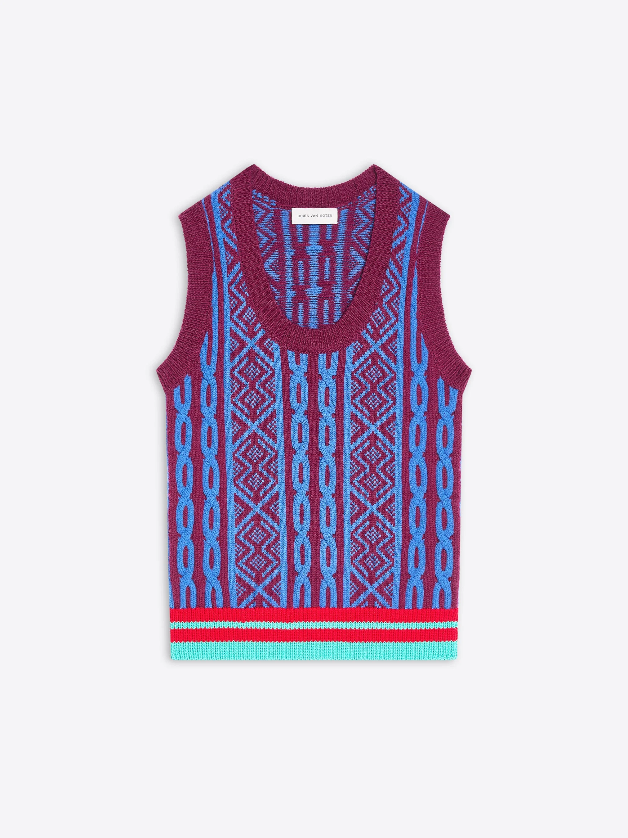 JACQUARD WOOL TOP - 1