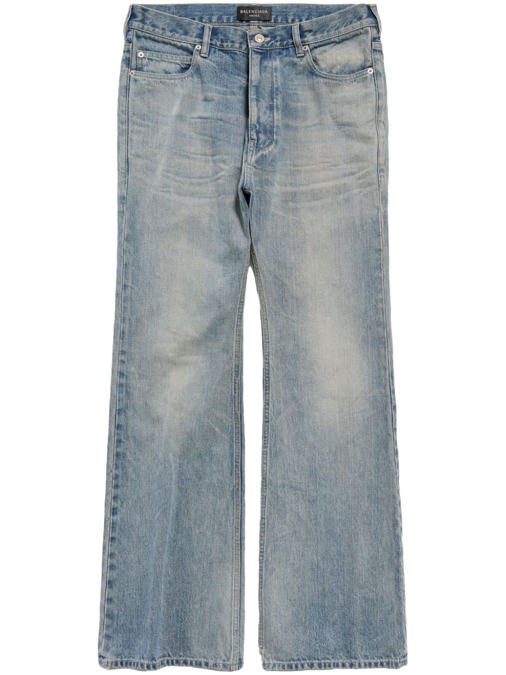 mid-wash flared jeans - 1