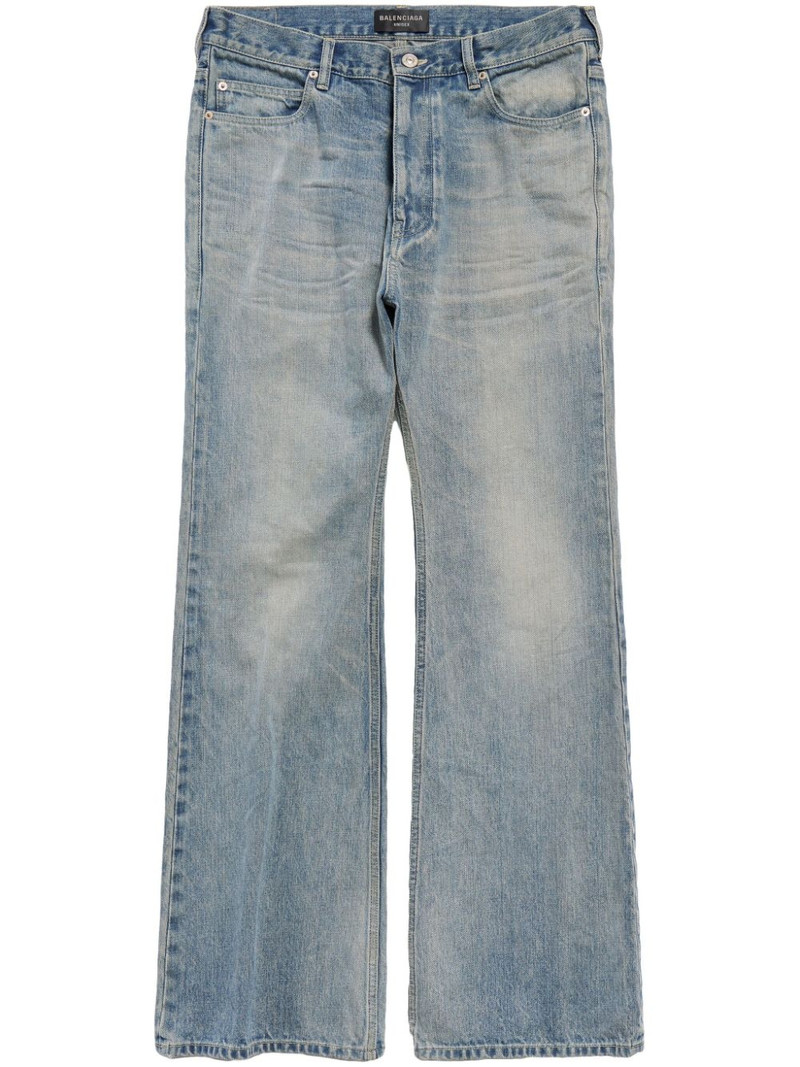 mid-wash flared jeans 1