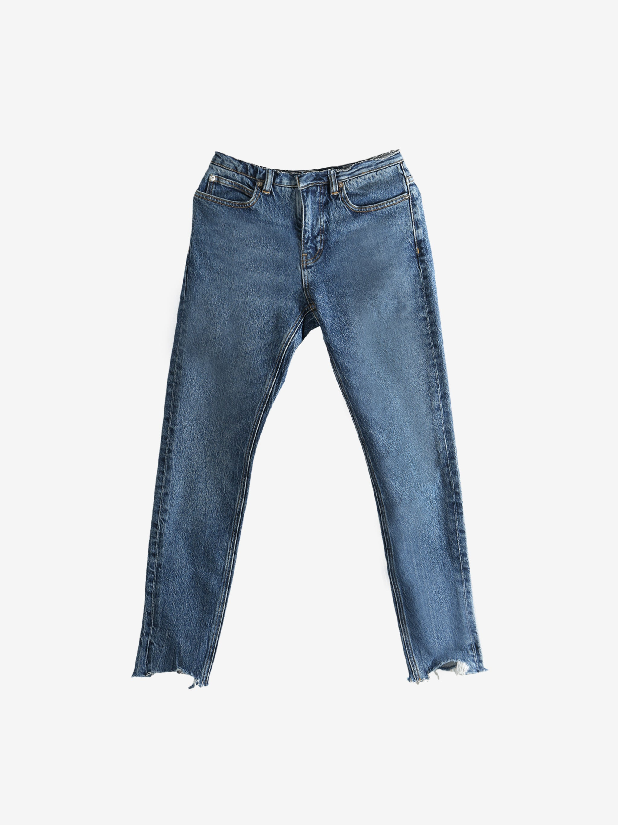 ALEXANDER WANG - Women Frayed Waistband Low Rise Skinny Jean - 5