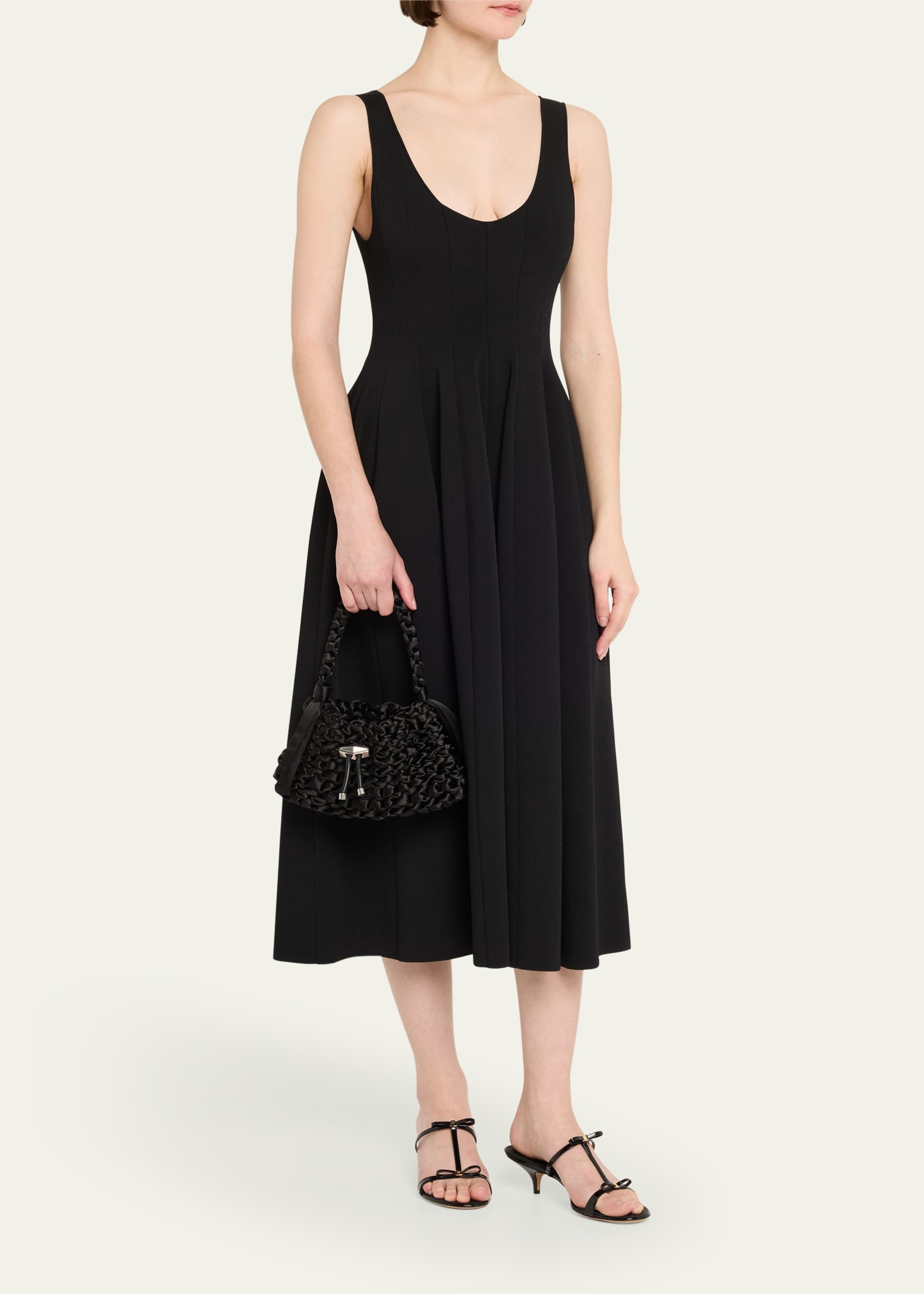 Cinch Small Woven Satin Top-Handle Bag - 6