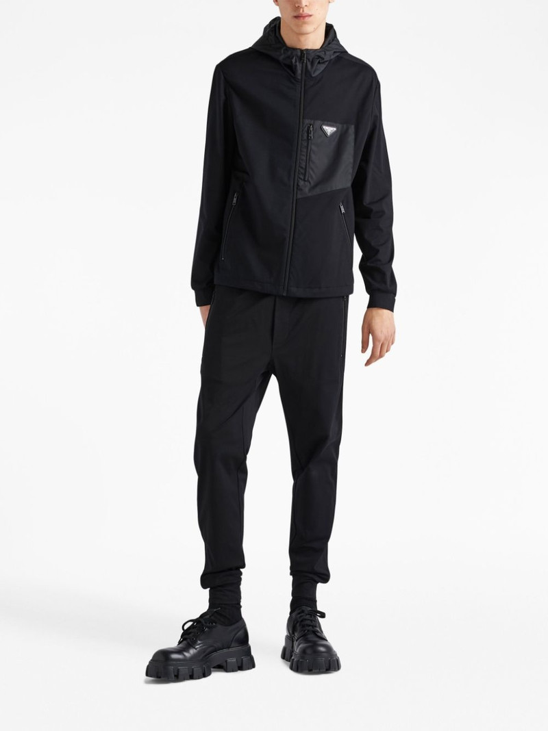 Prada panelled hooded jacket outlook