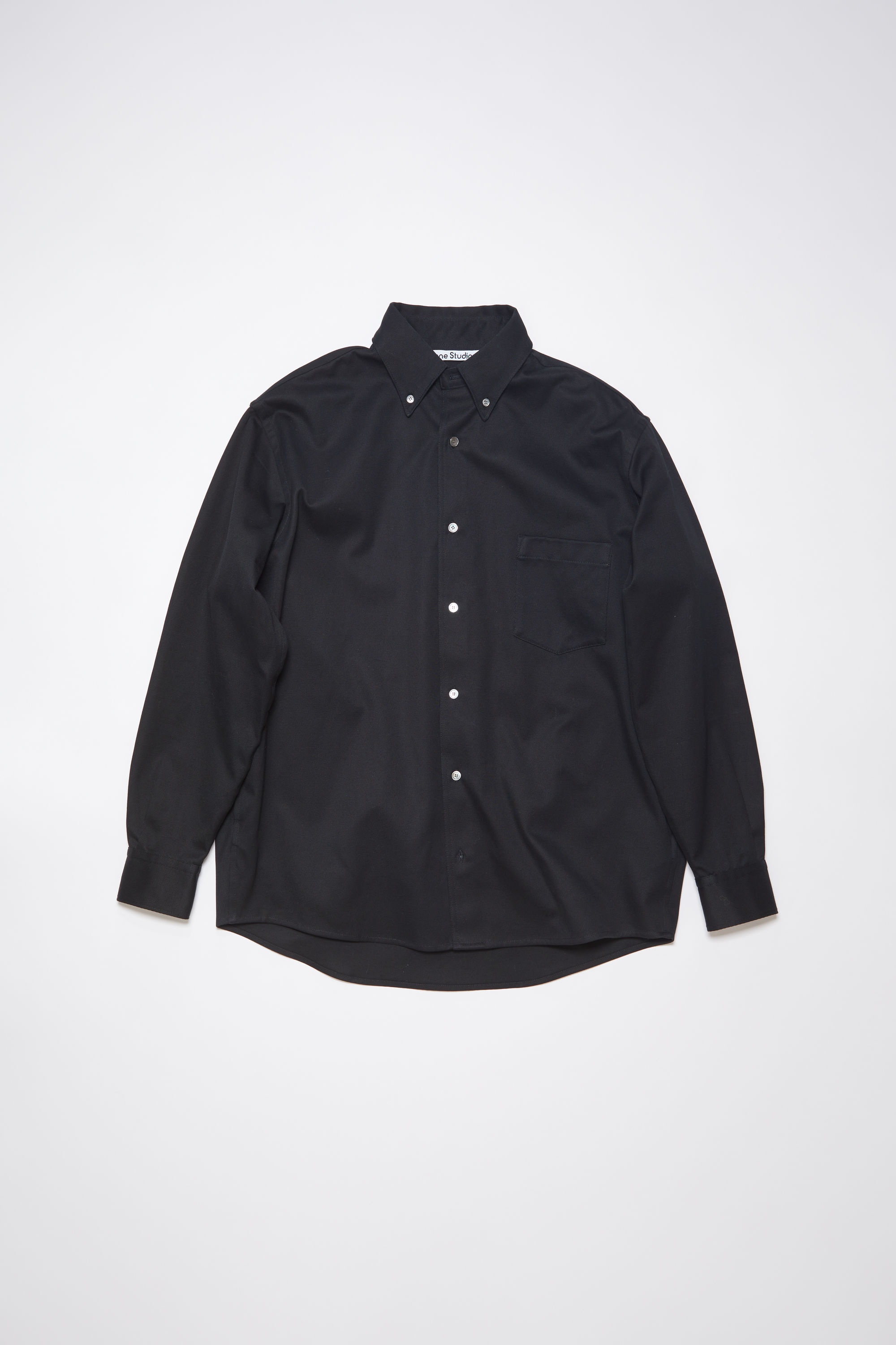 Button-up overshirt - Black - 7