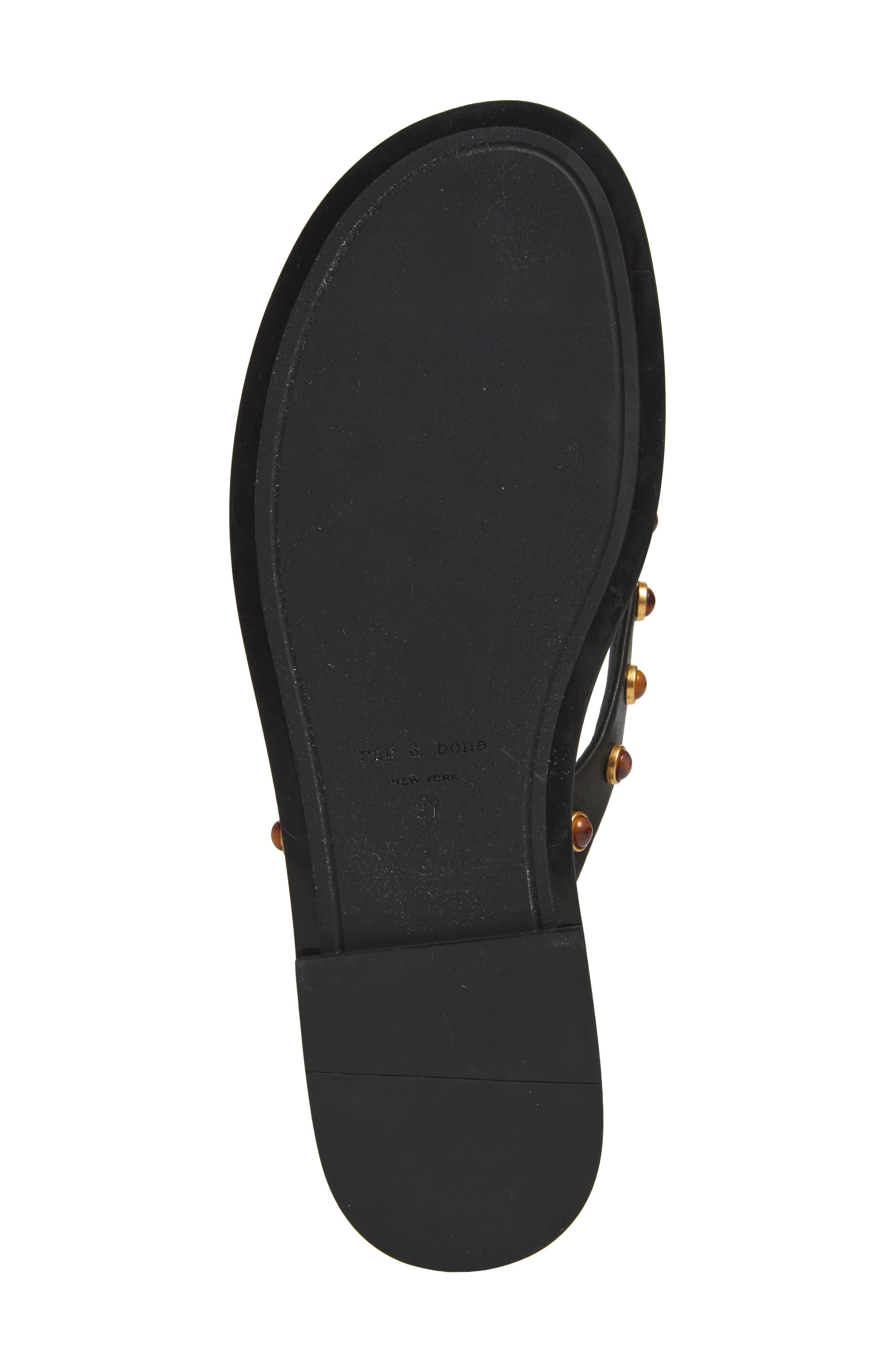 rag & bone Cabochon Gia Flip Flop in Black at Nordstrom - 6