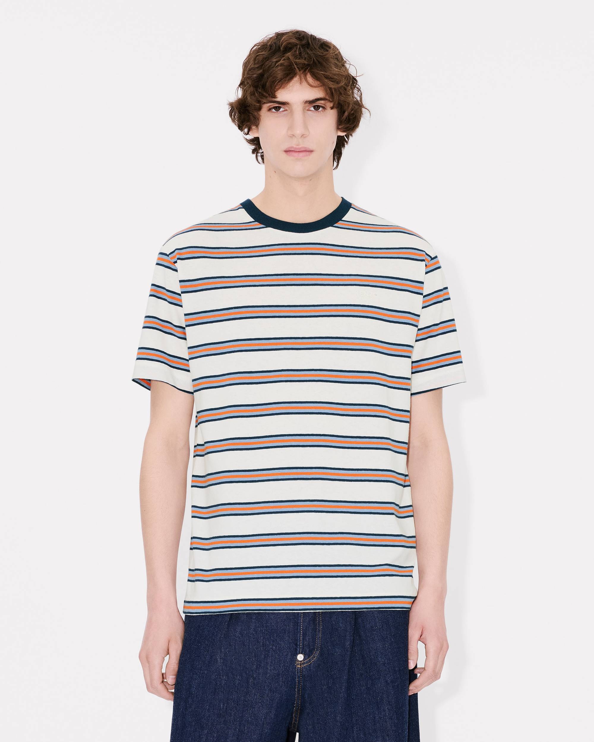 'KENZO Coast Lines' embroidered T-shirt in cotton linen - 3