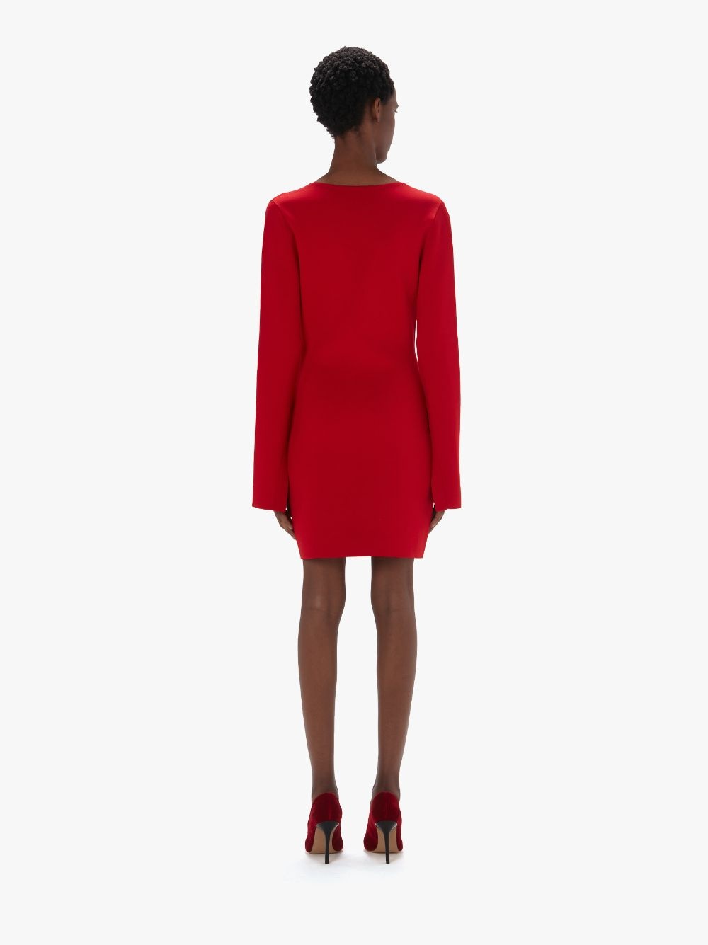 CONTRAST CUFF FITTED DRESS - 3