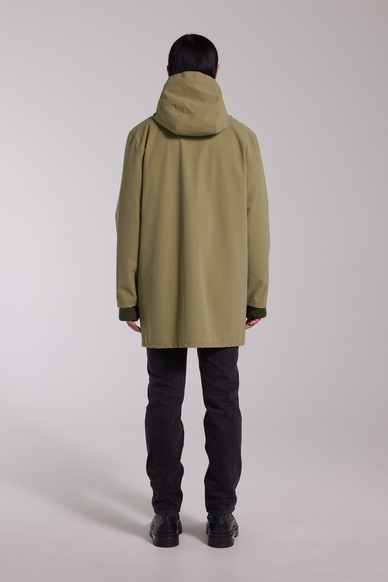 Stockholm Lightweight Zip Matte Raincoat Aloe 6