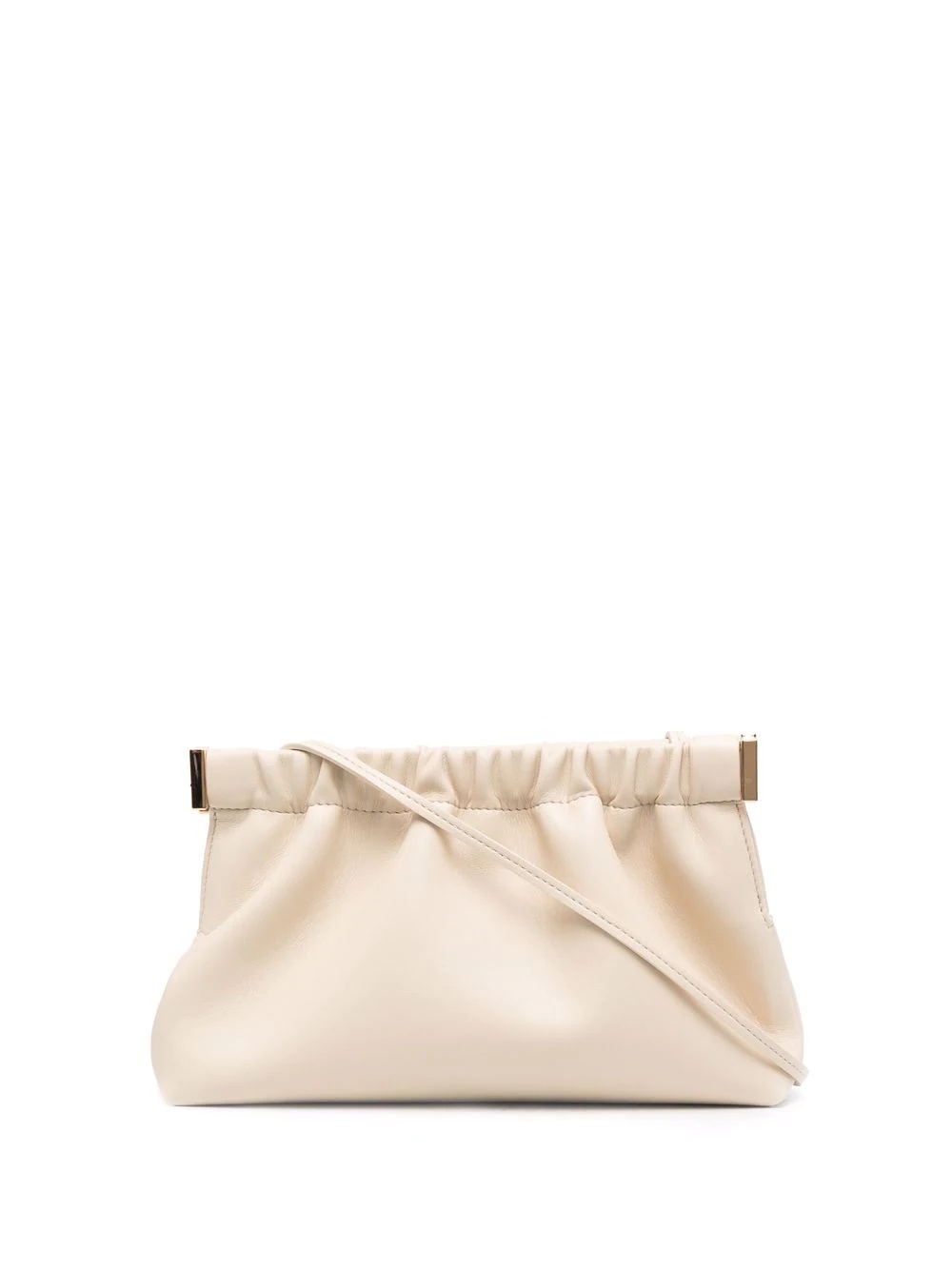 gathered-trim clutch bag - 1