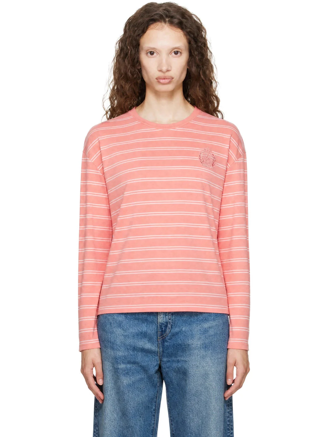 Orange NY Crest Easy Longsleeve T-shirt - 1