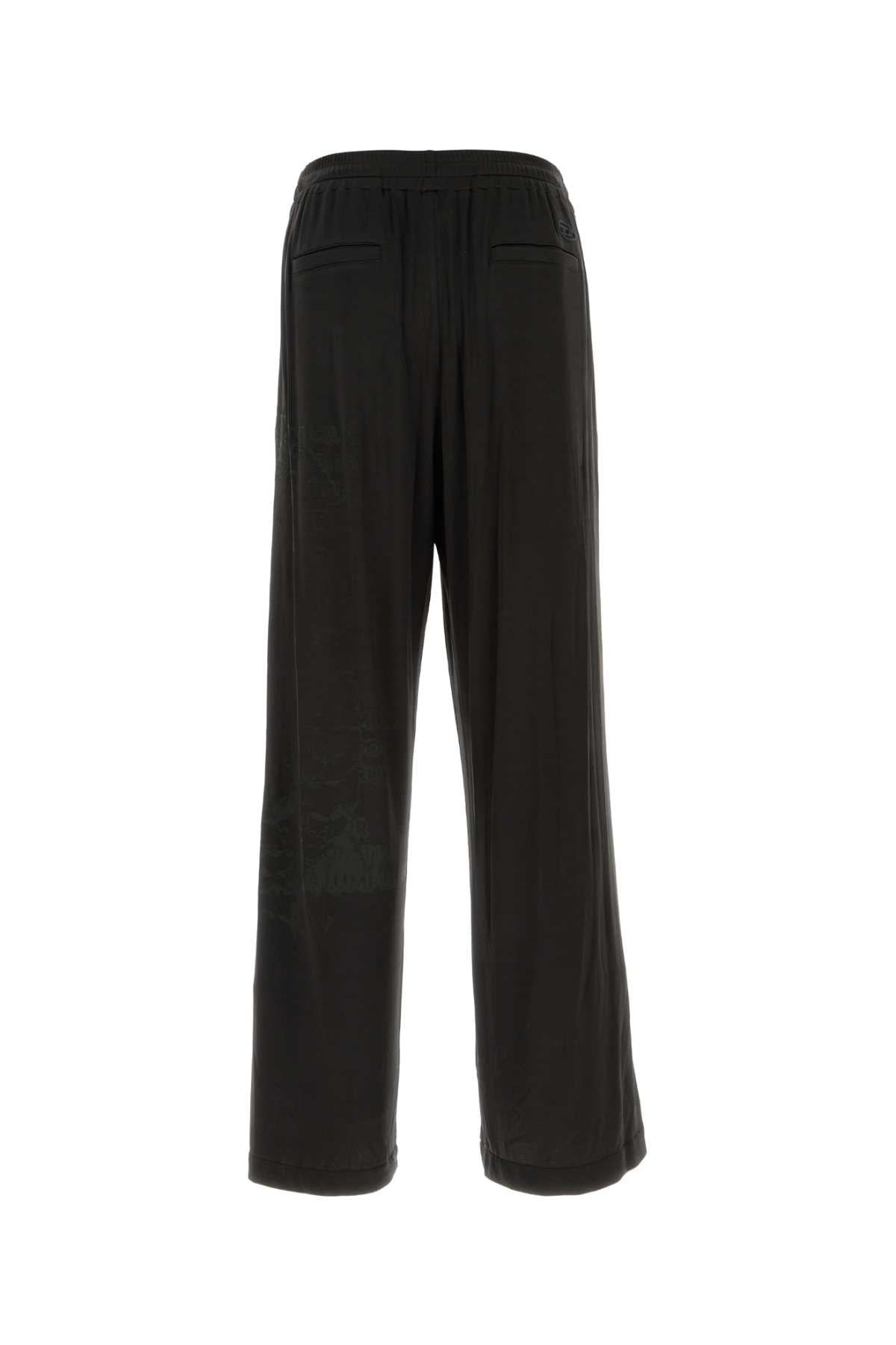 Diesel Men Black Stretch Acetate P-Jester Pant - 2