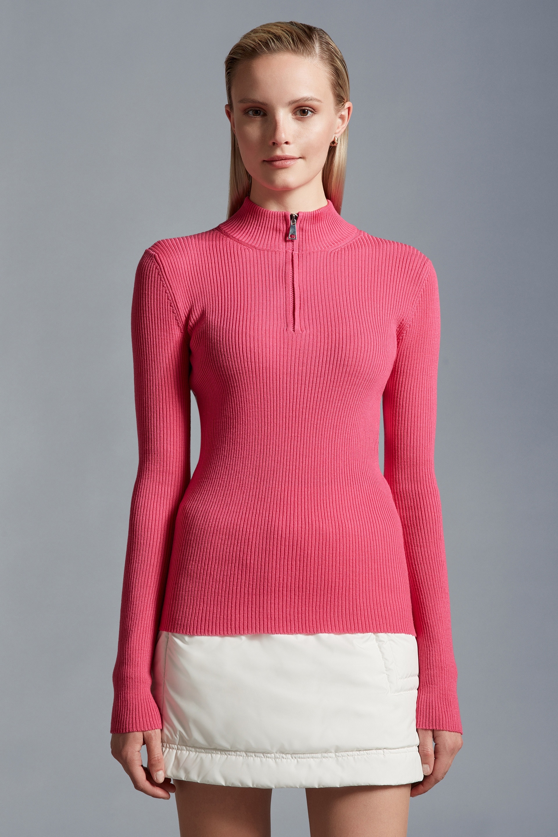 Wool Zip-Up Turtleneck Sweater - 3