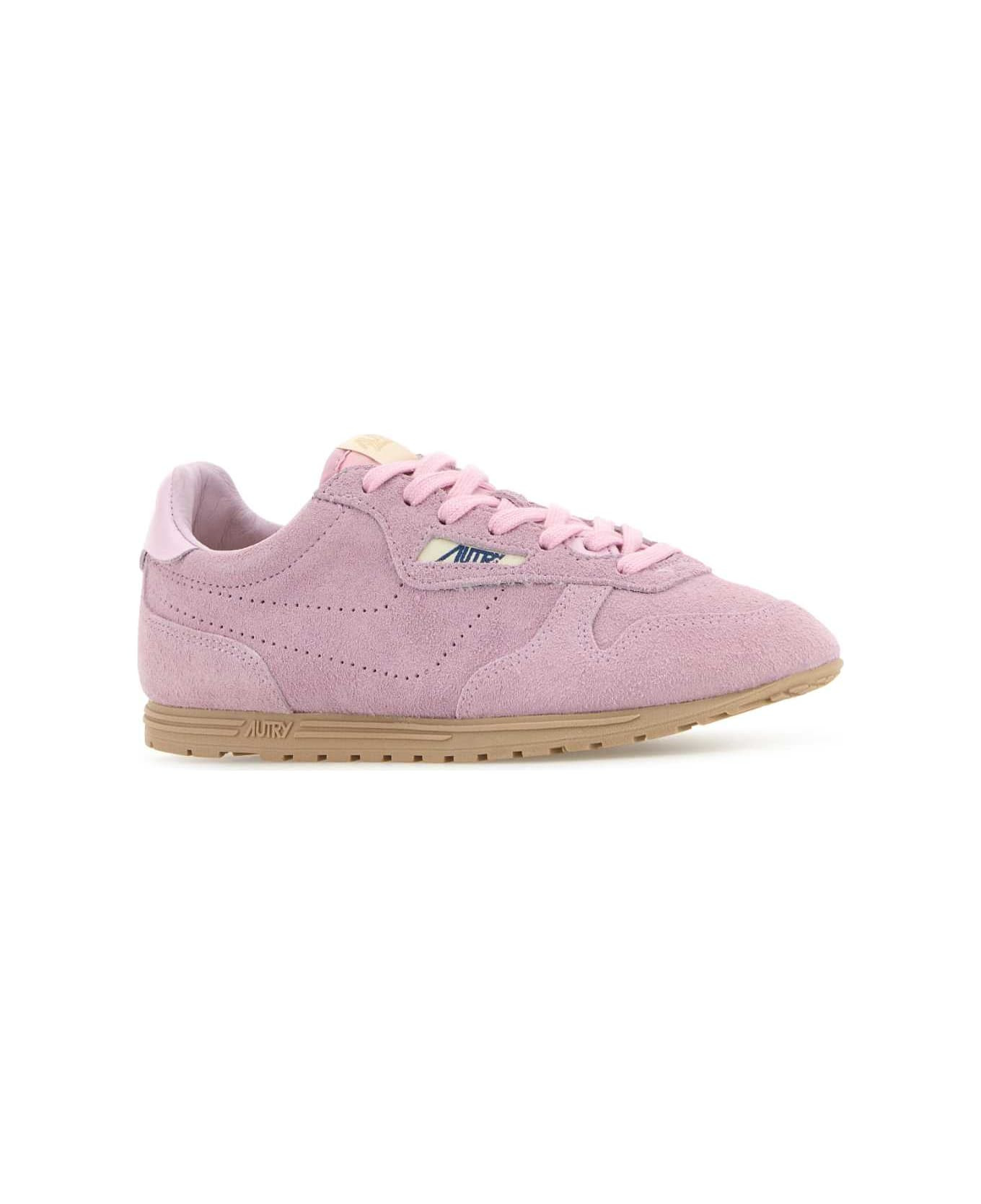 Pink Suede Windspin Sneakers - 2