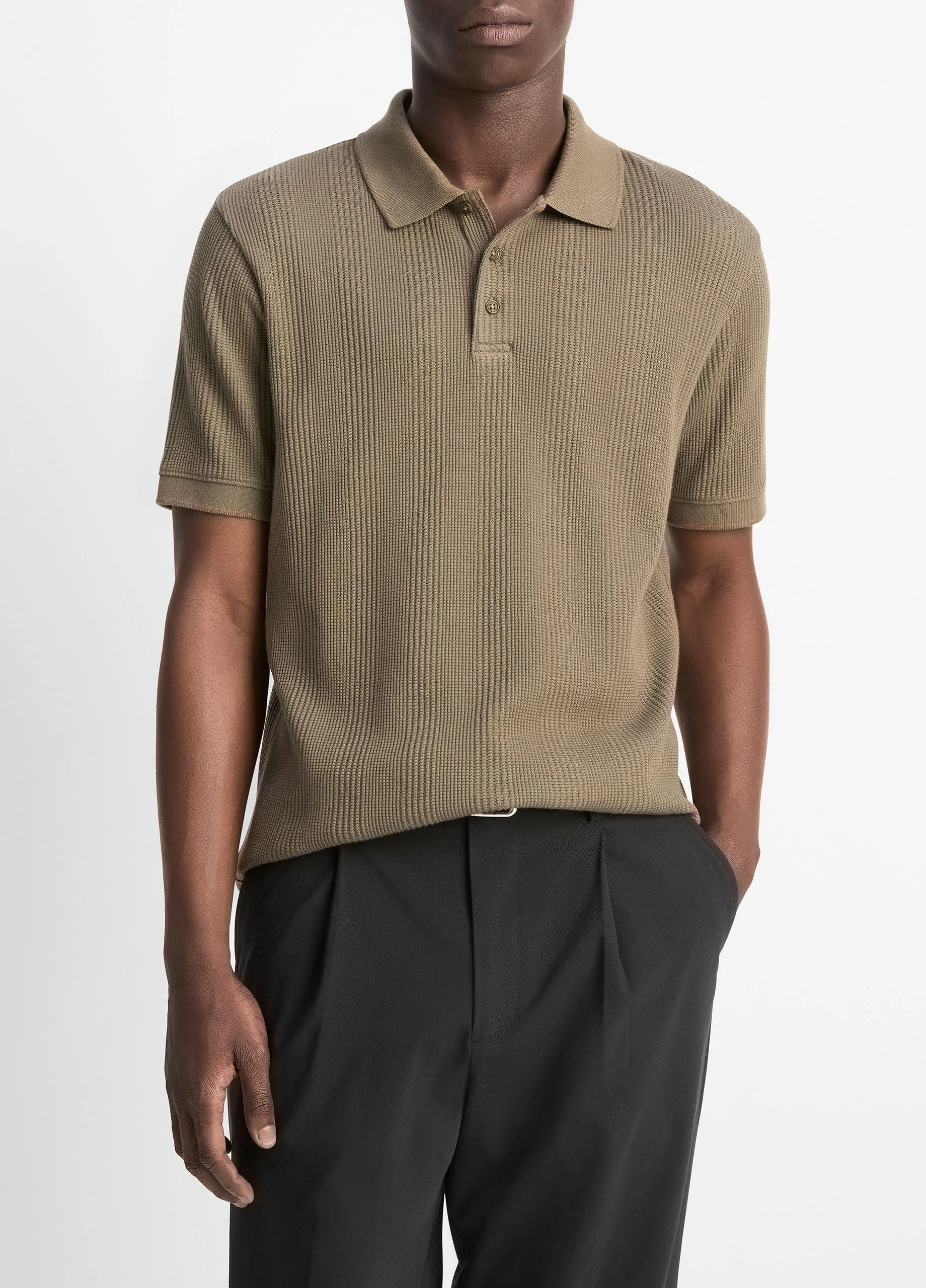 Variegated Pima Cotton Polo Shirt - 1