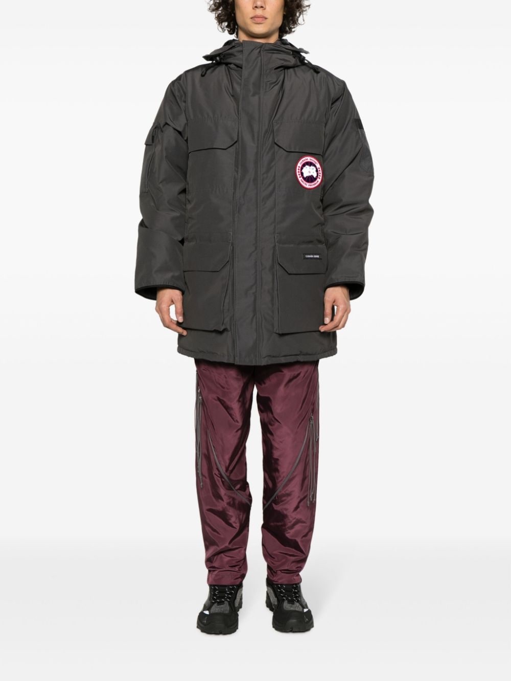 Canada Goose logo patch padded coat REVERSIBLE