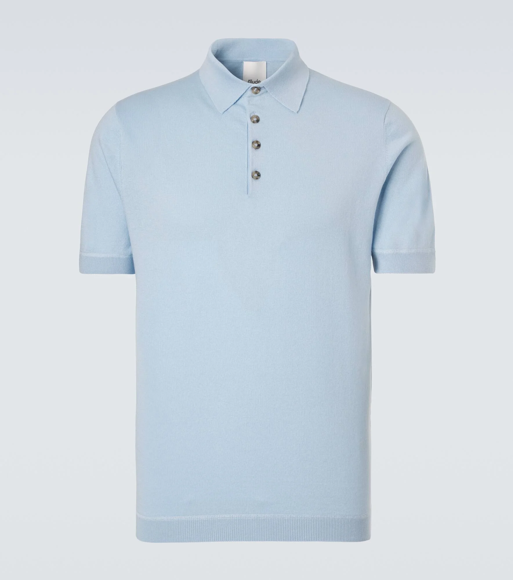 Cotton, silk, and cashmere polo shirt - 1