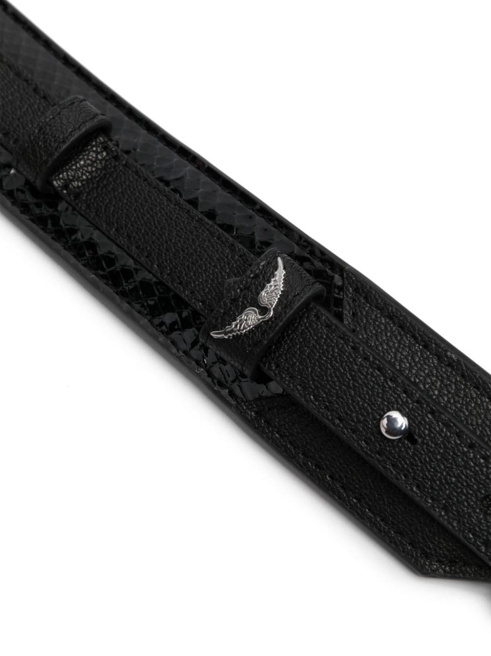 logo-plaque leather shoulder strap - 2