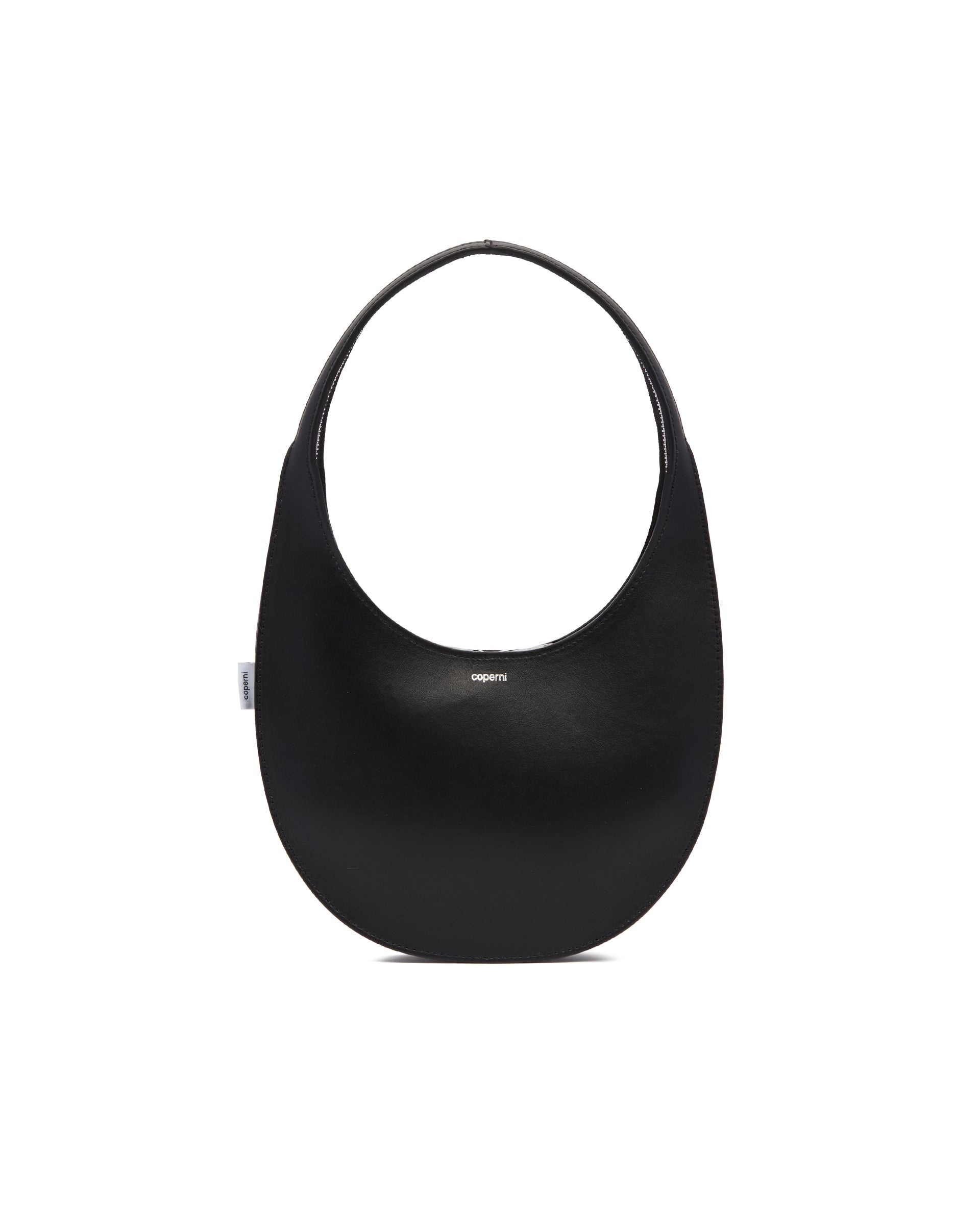 Black Leather Double Swipe Bag - 3