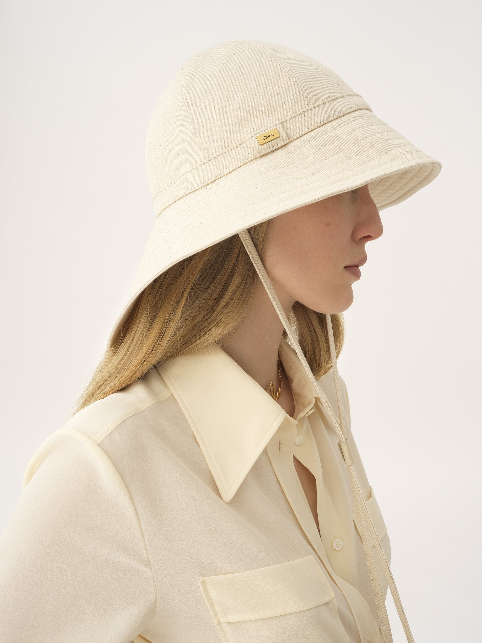 THE CHLOÉ BREEZE BUCKET HAT IN COTTON - 4
