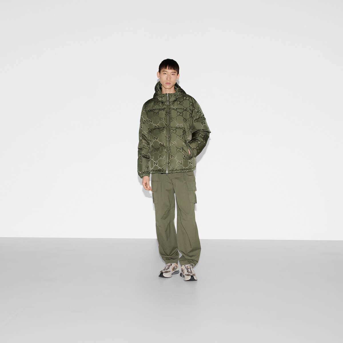 Jumbo GG canvas down jacket - 2