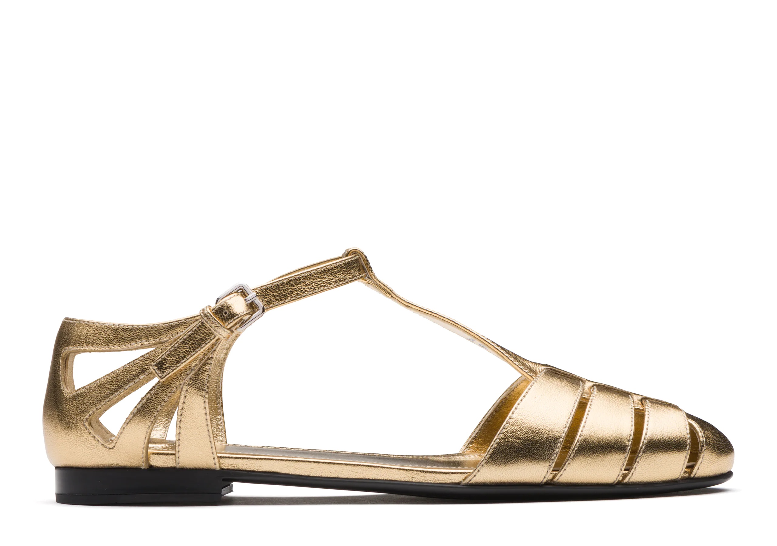 Rainbow
Metallic Nappa Leather T-Bar Sandal Light gold - 1