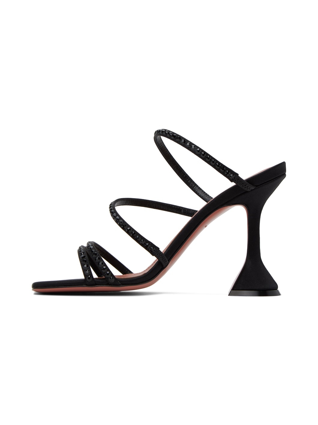 Black Naima Crystal Heeled Sandals - 3