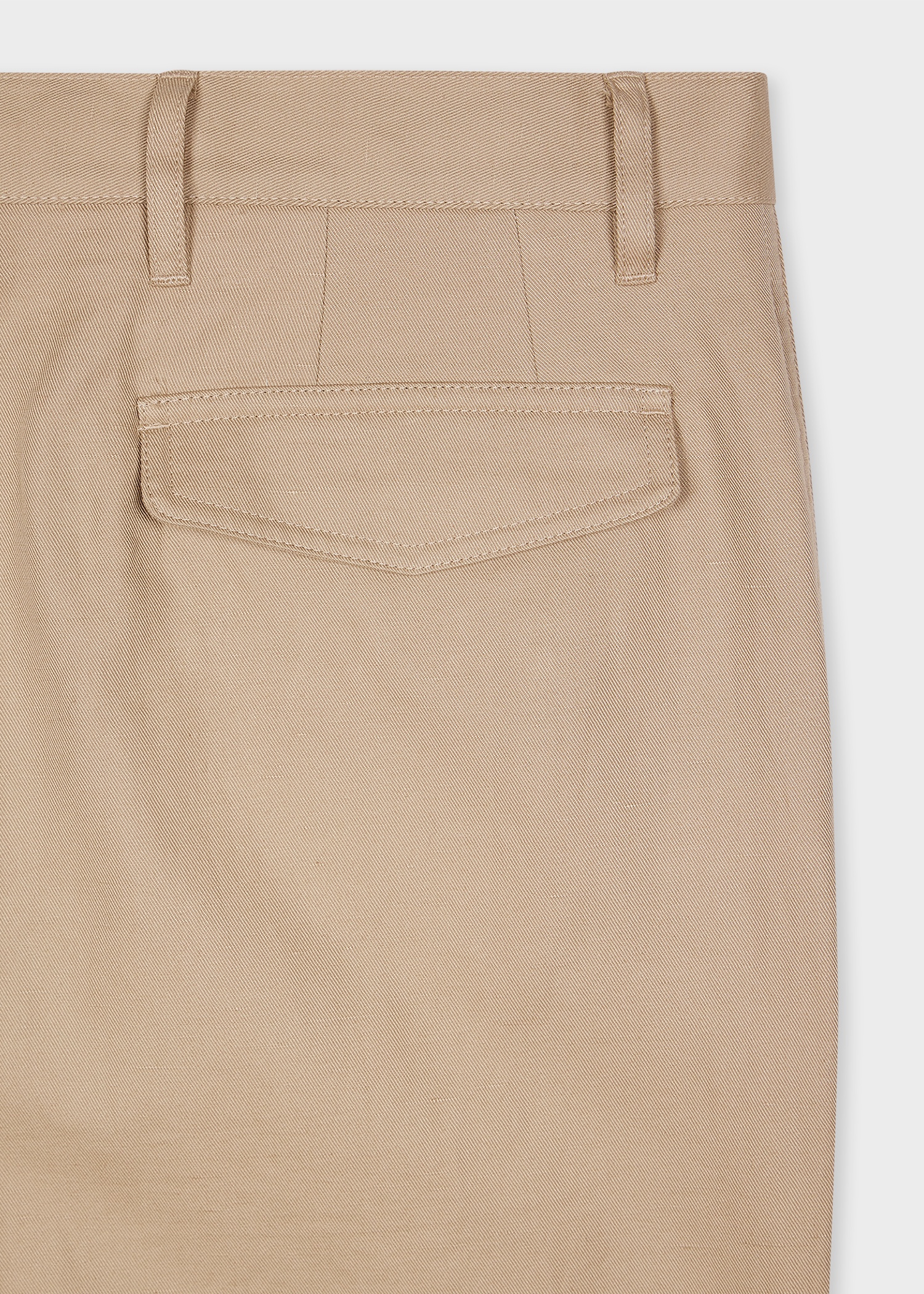 Tapered-Fit Beige Cotton-Linen Chinos - 2