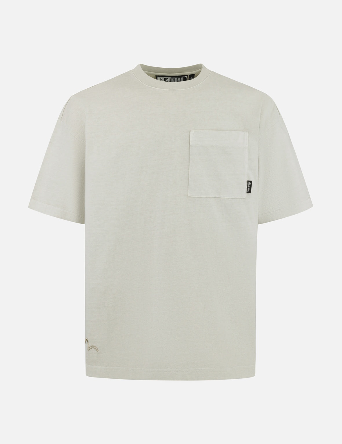 Seagull Embroidery and Logo Print Oversized T-shirt - 2