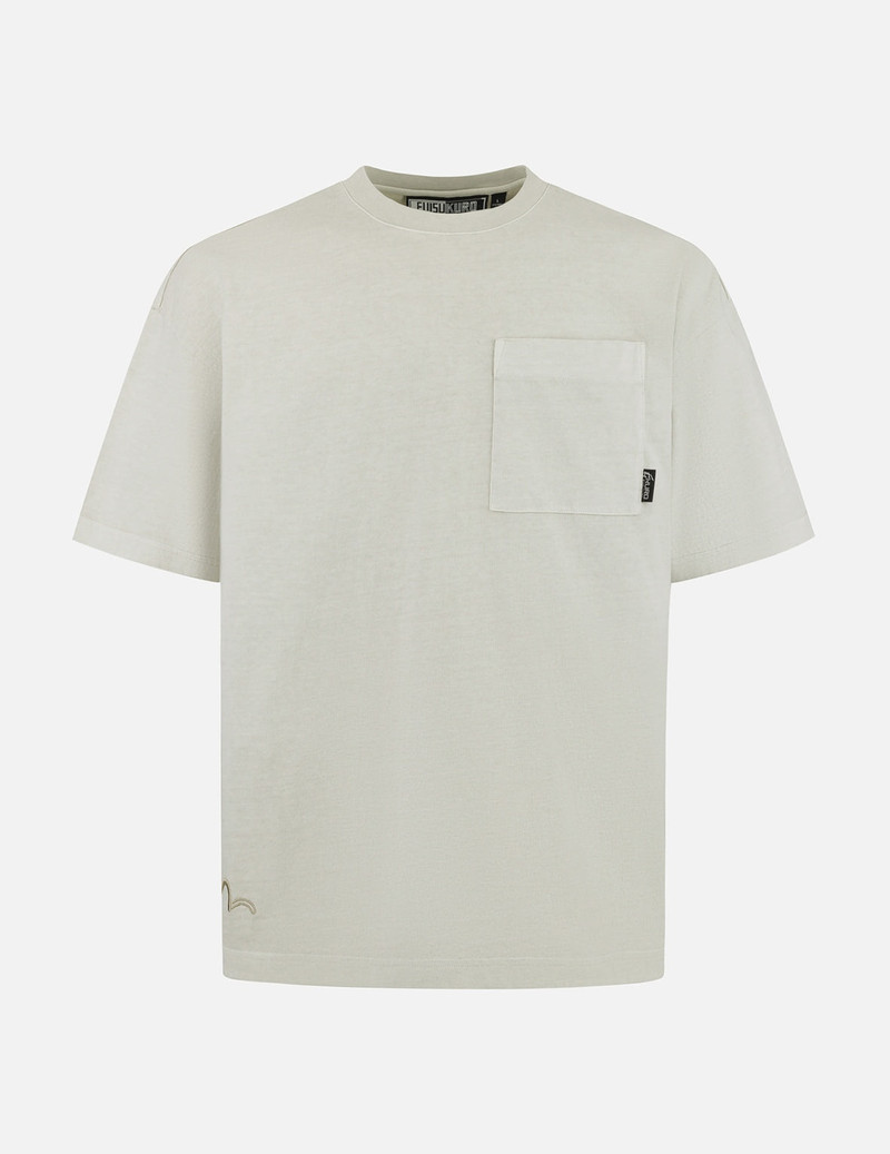 EVISU Seagull Embroidery and Logo Print Oversized T-shirt outlook