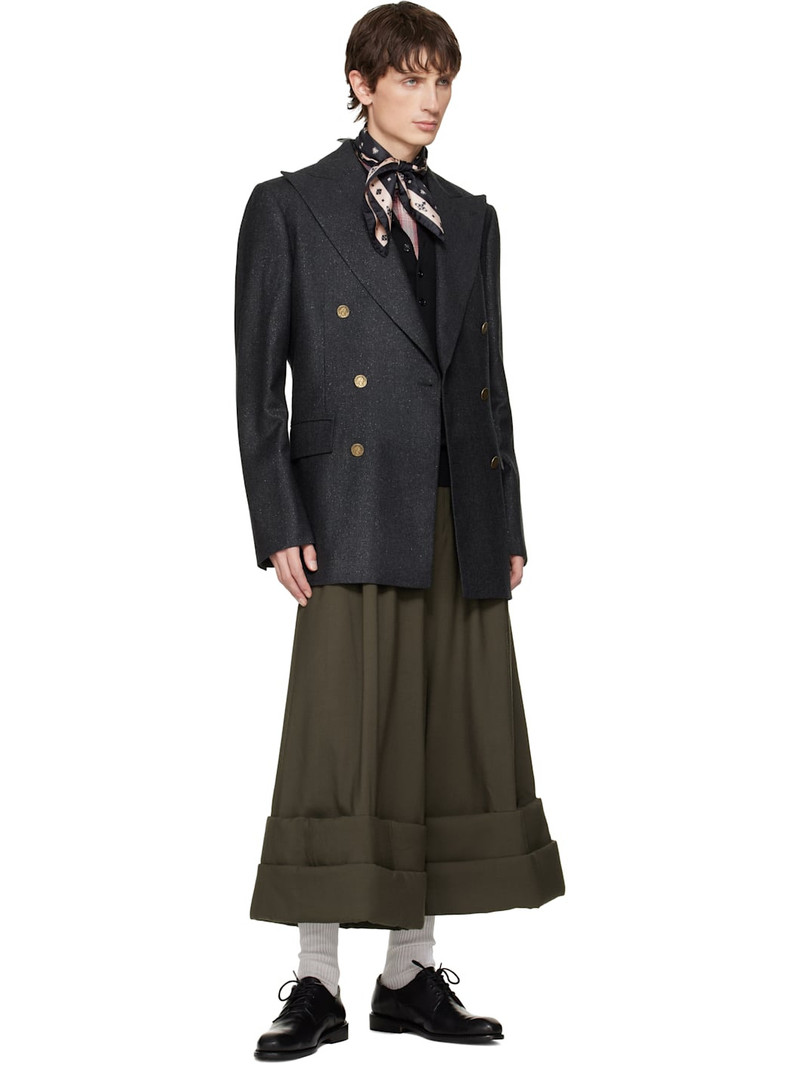 Vivienne Westwood Black Ikat Pocket Square Scarf outlook