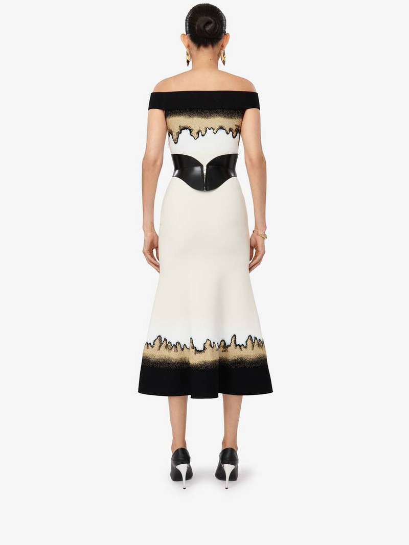 alexander mcqueen black gold dress Alexander McQueen by Lee Alexander McQueen - Black Women Party/Cocktail  Dress