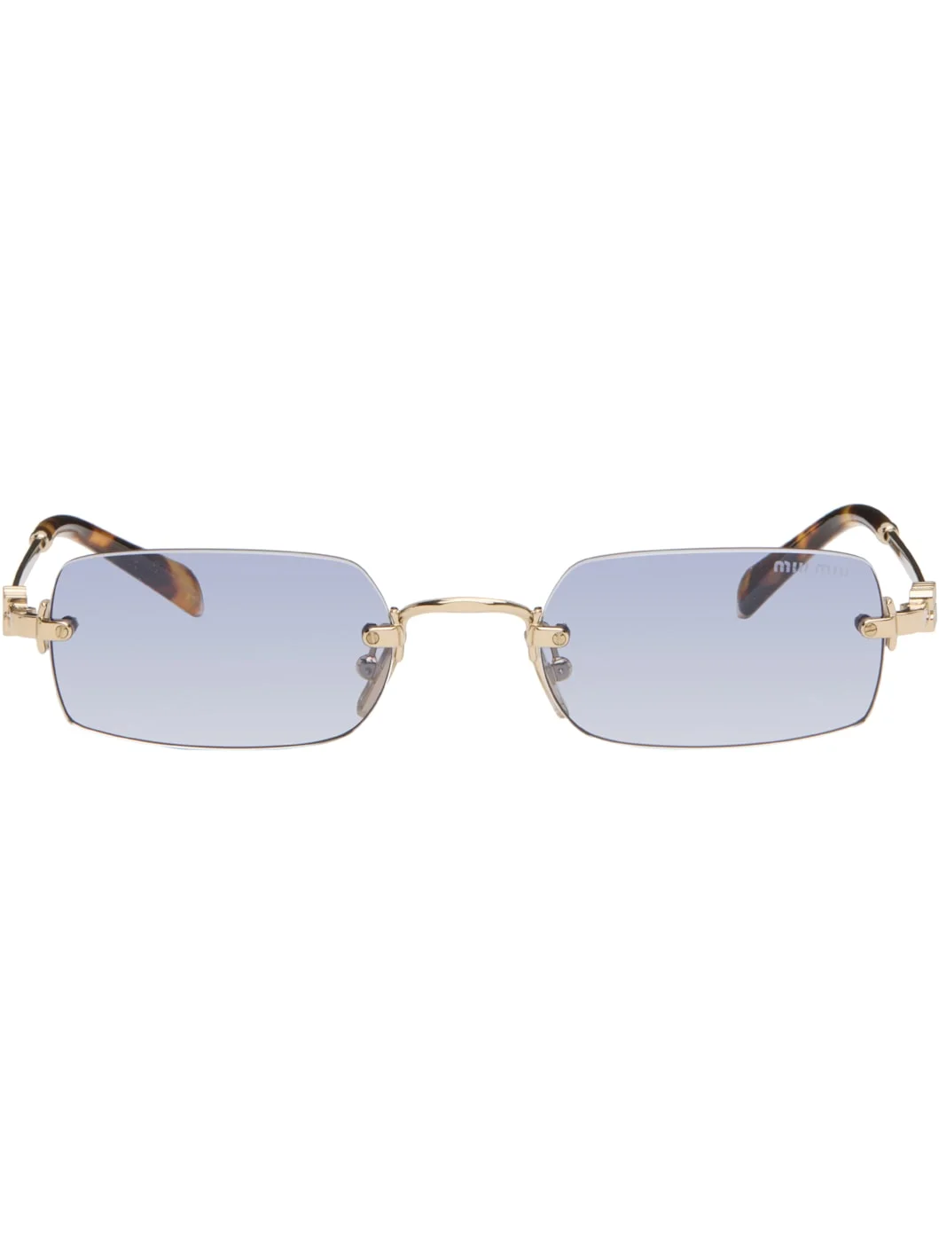 Gold 'Miu Miu Eyewear Collection' Sunglasses - 1