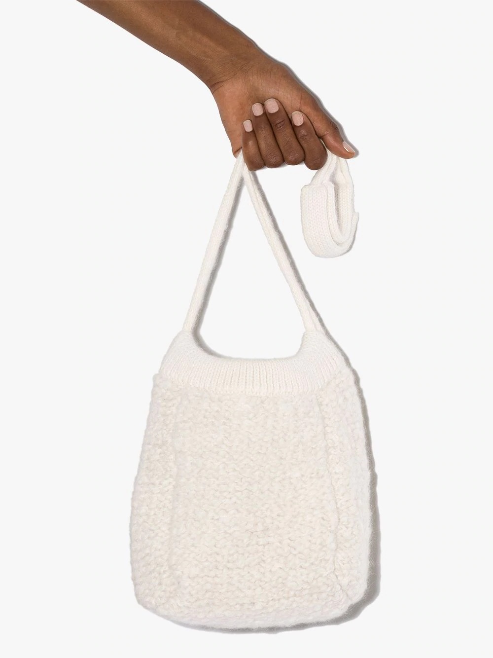 chunky-knit bucket bag - 4